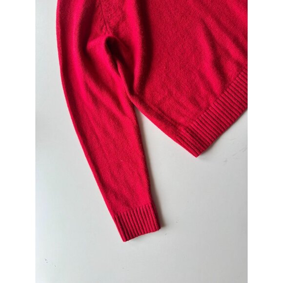 GAP Modern Red Cashsoft Cotton Blend Knit Crew Neck Sweater, Size M - Picture 9 of 16